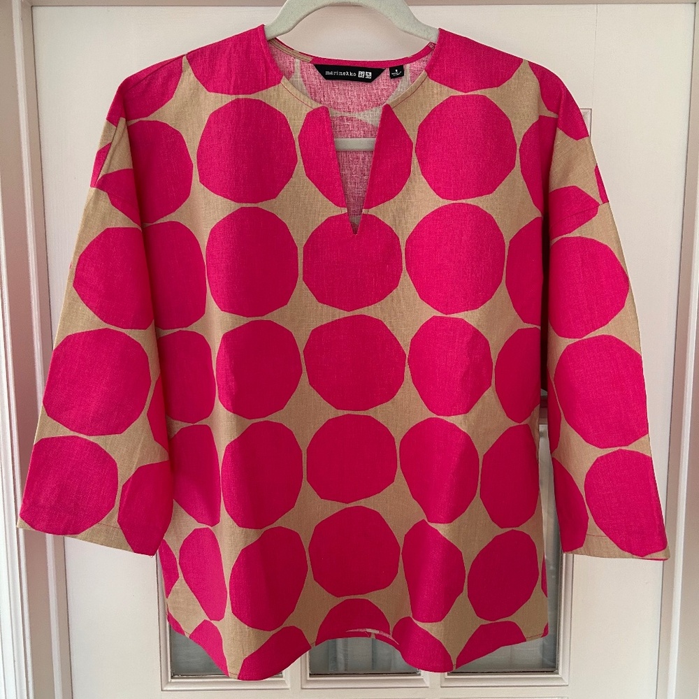 Marimekko X Uniqlo Pink Top -Size S NWOT